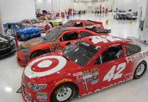 The Chip Ganassi Race Shop, featuring the #42 of Kyle Larson
