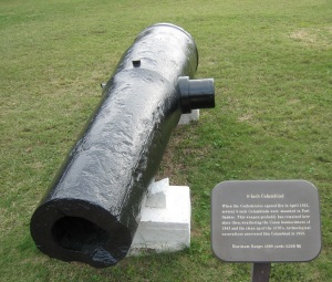A Civil War-era Columbiad cannon located in Fort Sumter